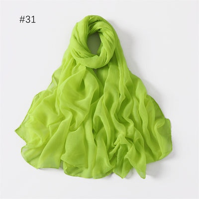 Pañuelo Ligero de Algodón y Lino Puro Color - Transpirable y Sedoso - Image 34