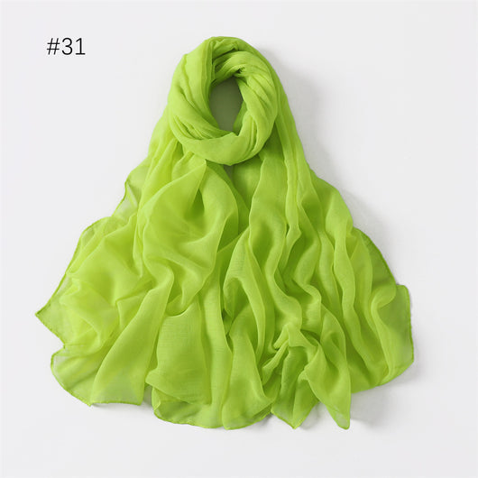 Pañuelo Ligero de Algodón y Lino Puro Color - Transpirable y Sedoso - Image 34