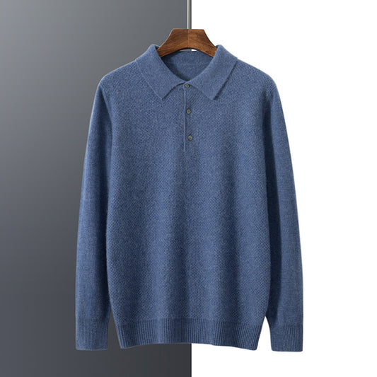 Suéter Polo de Cashmere para Hombre - Tejido Premium