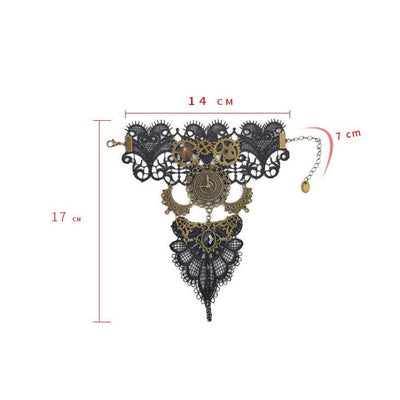 Pulsera Vintage de Encaje con Reloj Steampunk para Mujer - Image 7
