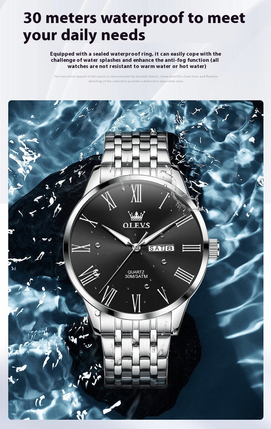 Reloj de Pulsera Ejecutivo en Acero con Escala Romana - Image 11