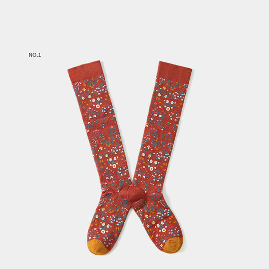 Calcetines de Skate Jacquard Rojo Neto Estilo Europeo - Image 21