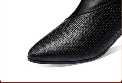 Botas de Tobillo con Cierre de Cremallera y Tacón Grueso para Mujer - Talla Grande - Image 13