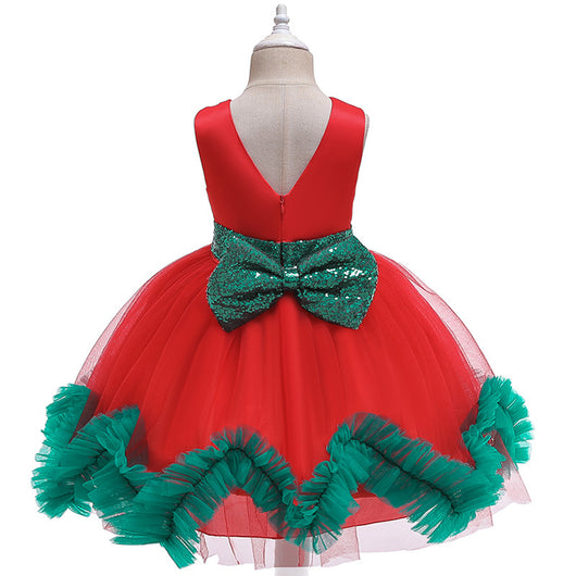 Vestido de Princesa Navideño para Niñas - Elegancia Europea y Americana - Image 4