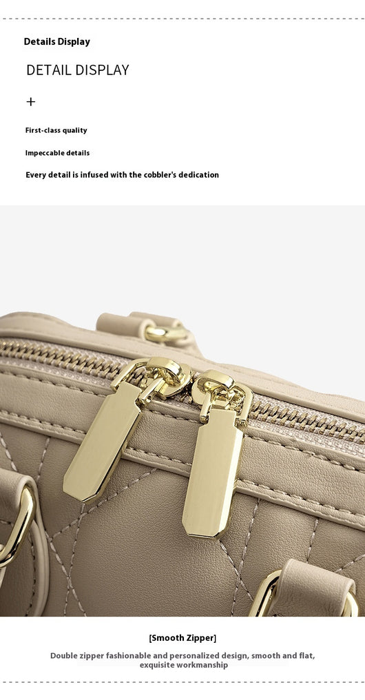 Bolso Mensajero Boston de Cuero Genuino con Diseño Rombo - Image 17