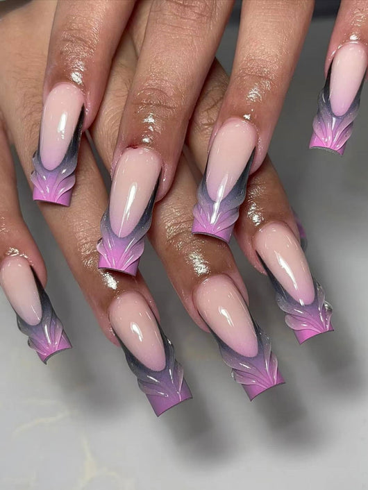 Uñas Postizas 3D con Relieve de Cristales - Diseño Sofisticado - Image 11