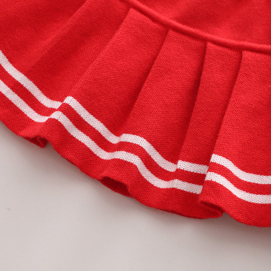 Conjunto Tejido Coreano para Niña: Blusa y Falda Coordinadas - Image 4