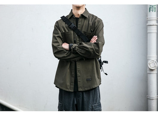 Chaqueta Casual Holgada con Bolsillos - Estilo Coreano para Hombres Jóvenes - Image 13