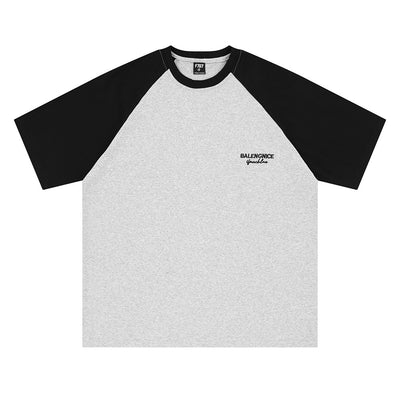 Playera Manga Corta para Hombre con Costuras de Contraste
