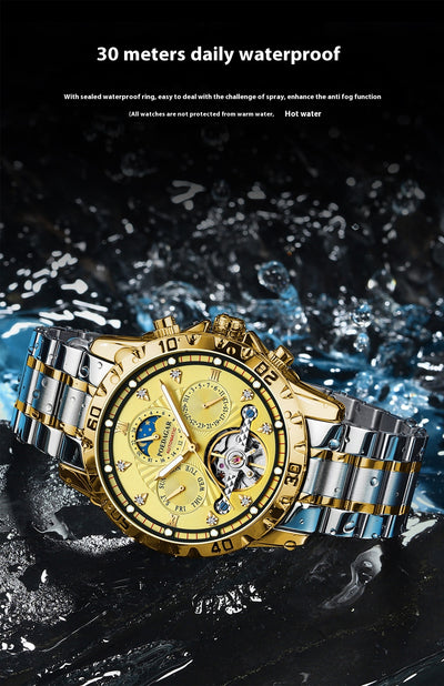 Reloj Mecánico Deportivo Impermeable Multifuncional para Hombre - Image 13