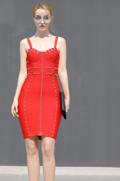 Vestido Ajustado de Bandaje para Realzar Caderas