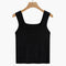 Conjunto de Camisola Cuello Cuadrado sin Mangas para Mujer