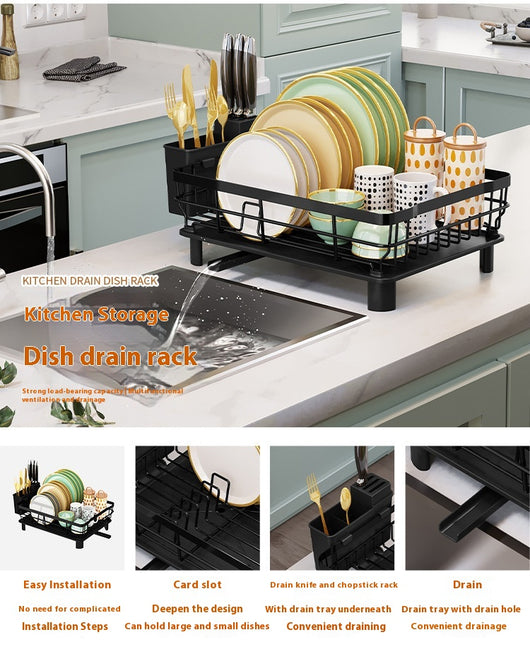 Escurridor Organizador de Cocina de Dos Niveles para Platos y Tazones - Image 12