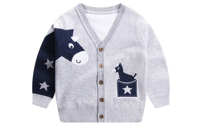 Suéter Infantil Escote V Diseño Cartoon para Otoño - Image 9