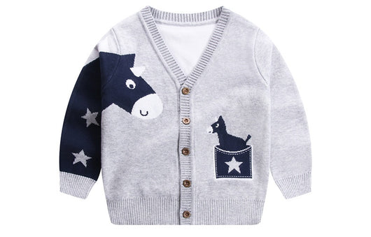 Suéter Infantil Escote V Diseño Cartoon para Otoño - Image 9