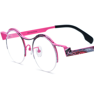 Gafas Redondas para Miopía en Titanio Ultraligero con Cristales de Color - Image 5