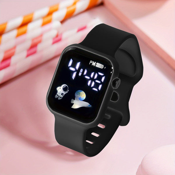 Reloj Electrónico Minimalista Resistente al Agua Estilo Astronauta para Estudiantes