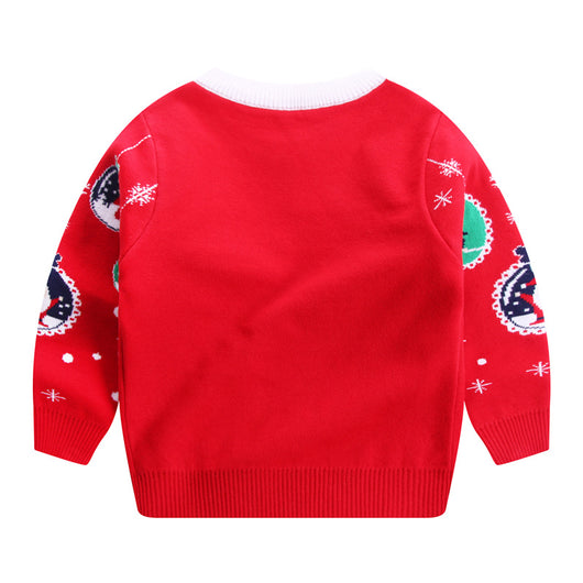 Suéter Navideño Árbol Doble Capa para Niños - Abrigo Cálido Tejido - Image 2