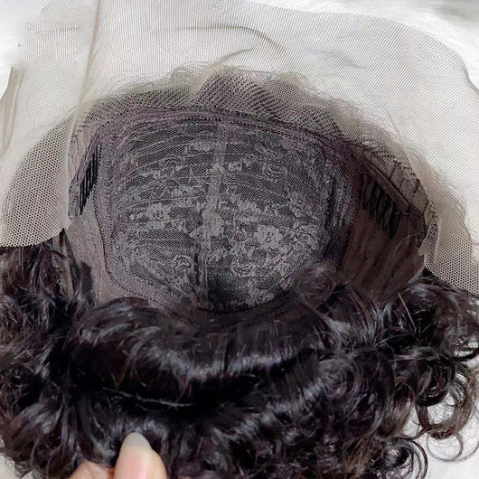 Peluca Frontal de Encaje Integral Tejida a Mano con Cabello Natural - Image 9