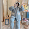 Pijama Mujer Talla Grande Terciopelo Coral Acolchado Grueso Cartoon Franela