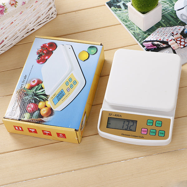 Báscula Digital de Cocina 10KG con Retroiluminación LED