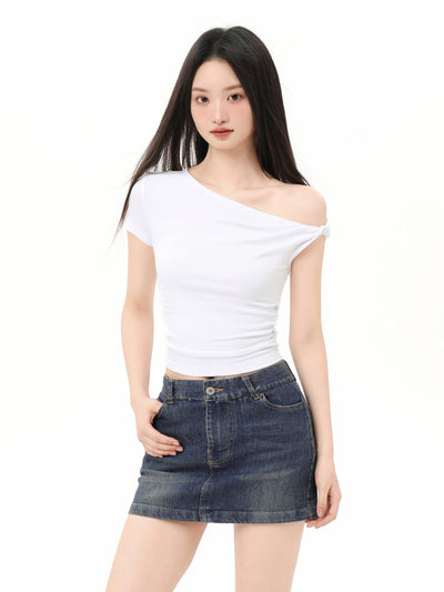 Blusa Corta Hombros Descubiertos Ajustada para Mujer - Image 4