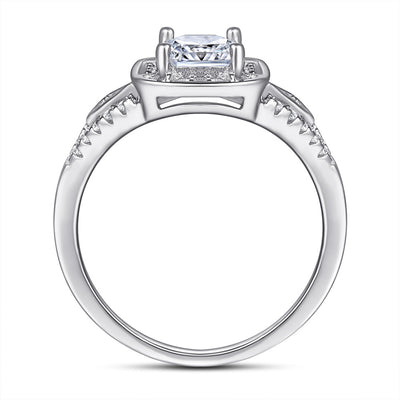 Anillo de Diamante Cuadrado con Circonia - Image 2