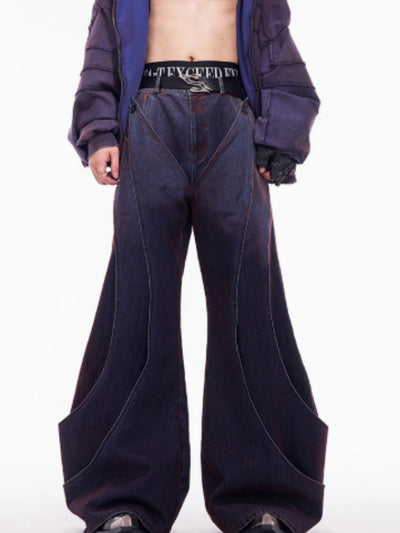 Jeans Deconstruidos con Efecto Degradado y Textura Esponjosa para Hombre - Otoño Invierno - Image 5