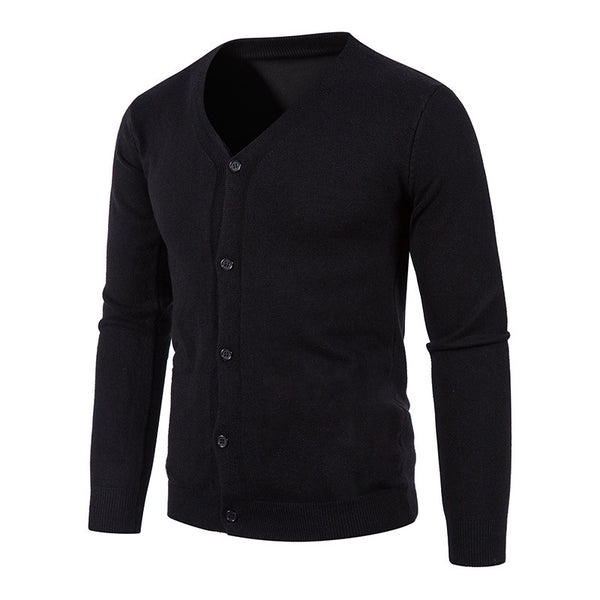 Cardigan de Punto para Hombre - Suéter V-Neck Moderno y Versátil