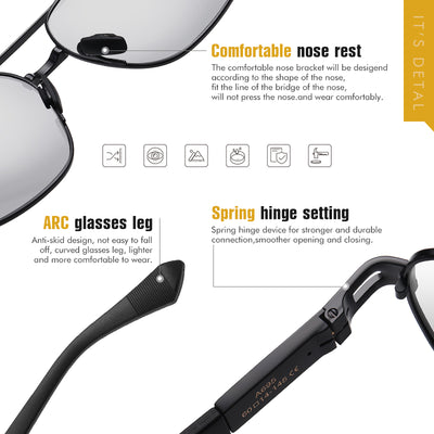 Gafas de Sol Vintage Metal con Protección UV Polarizada - Image 3
