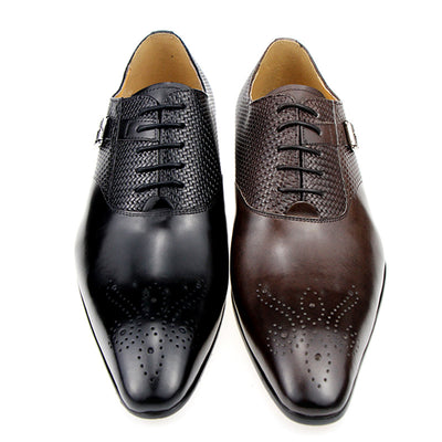 Zapatos de Cuero Oxford Británicos para Hombre - Punta Afilada Resistente - Image 3