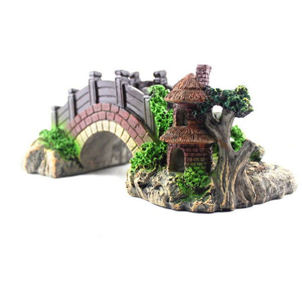 Puente Decorativo Retro para Acuarios - Plataforma de Escalada para Tortugas