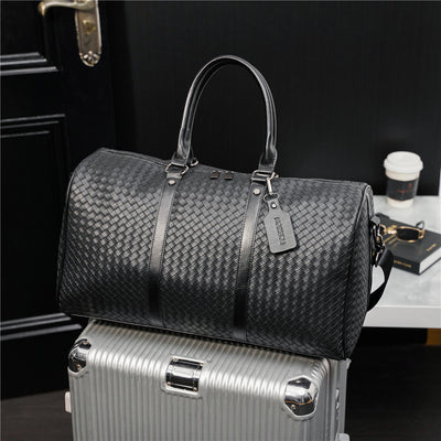 Bolsa Tote Trenzada con Relieve - Ideal para Viajes y Uso Diario - Image 8