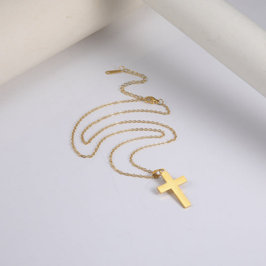 Dije Minimalista de Oro Cruz Elegante para Hombre y Mujer - Image 8