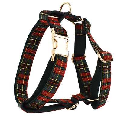 Collar y Correa para Perro a Cuadros Navideño con Fondo Verde - Image 9