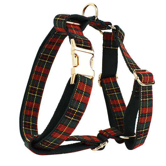 Collar y Correa para Perro a Cuadros Navideño con Fondo Verde - Image 9