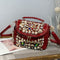 Bolso de Hombro Elegante con Remaches y Cristales Brillantes