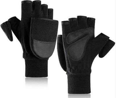 Guantes Deportivos Polar Fleece Medio Dedo con Pantalla Táctil y Agarre Antideslizante - Image 11