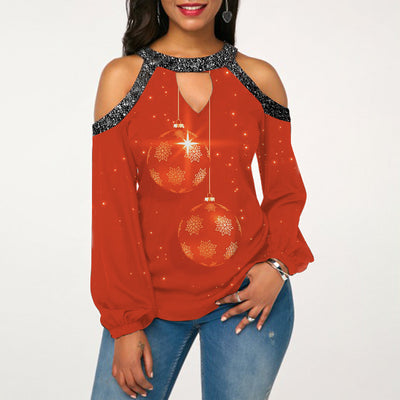 Blusa Mujer Halter con Botones y Detalles Calados Manga Larga - Image 10