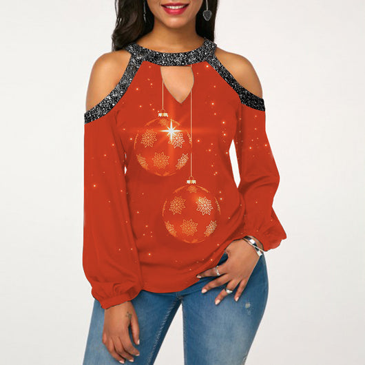 Blusa Mujer Halter con Botones y Detalles Calados Manga Larga - Image 10