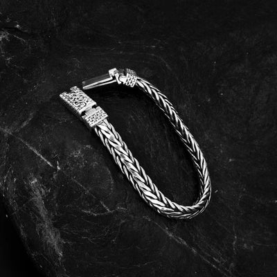 Pulsera Dragón Estilo Oriental Plata 925 Tejida a Mano Signo Zodiacal - Image 8