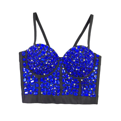 Top Corto Beaded con Diamantes - Estilo Hot Girl Elegante - Image 5