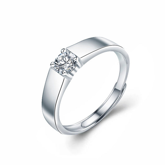 Anillo de Plata Esterlina para Hombre con Moissanita Blanca - Image 3