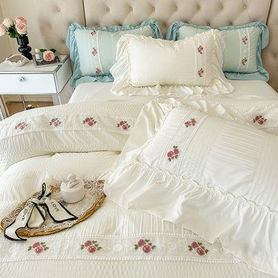 Juego de Cama Four Seasons Seersucker 4 Piezas - Algodón Lavado - Image 4