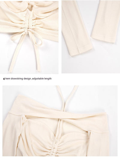 Blusa Hombros Descubiertos con Cintura Ajustable y Detalles Calados - Image 16