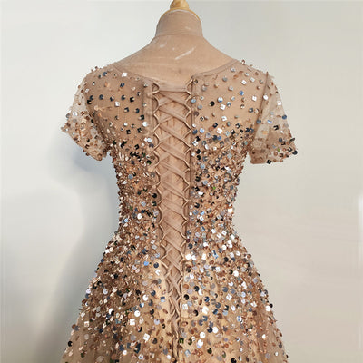 Vestido de Fiesta con Lentejuelas y Pedrería Elegante - Image 15