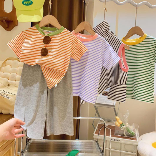 Blusa para Bebé Niña con Rayas de Contraste - Image 8