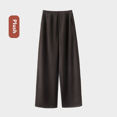 Pantalones de Lana Rectos Térmicos Talle Alto Slim Otoño Invierno - Image 11