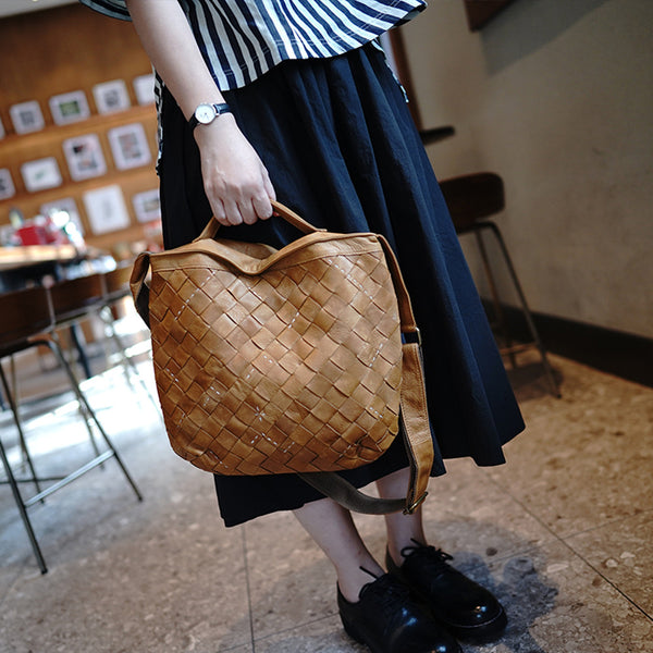 Bolso de Cuero Genuino Elegante Retro de Lujo
