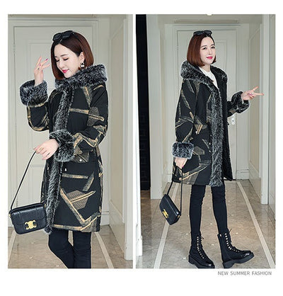 Parka Mujer Talla Grande con Cuello de Pelaje - Abrigo de Algodón Premium - Image 13